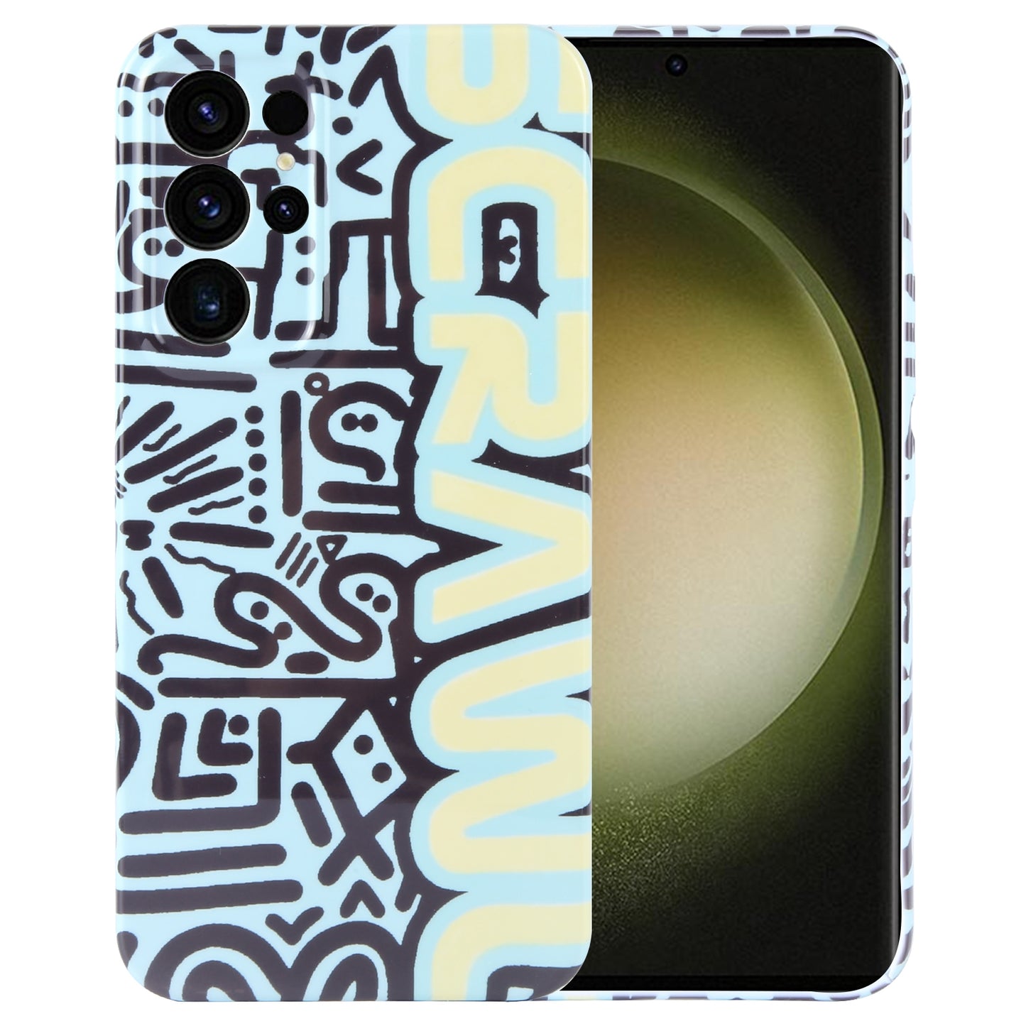 Samsung Galaxy S23 Ultra 5G Painted Pattern PC Phone Case with Precise Hole Design