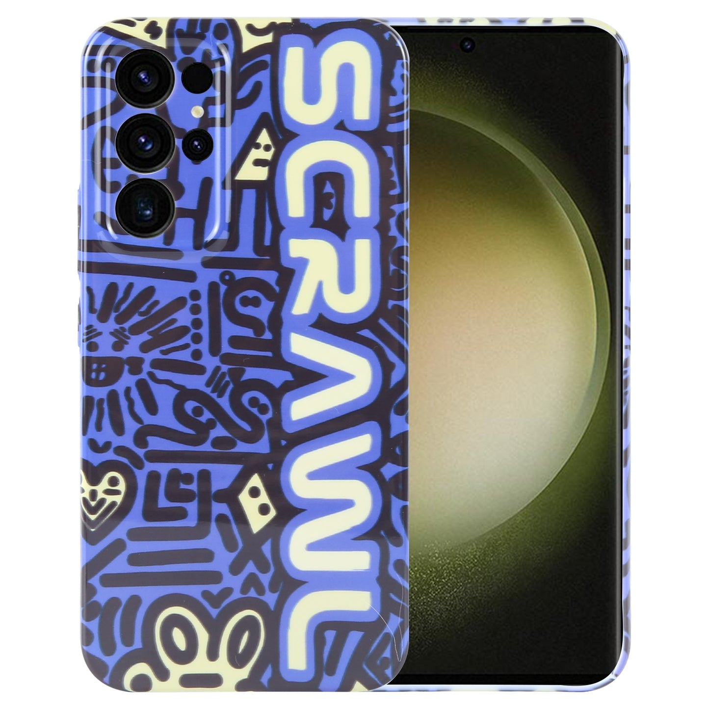 Samsung Galaxy S23 Ultra 5G Painted Pattern PC Phone Case with Precise Hole Design