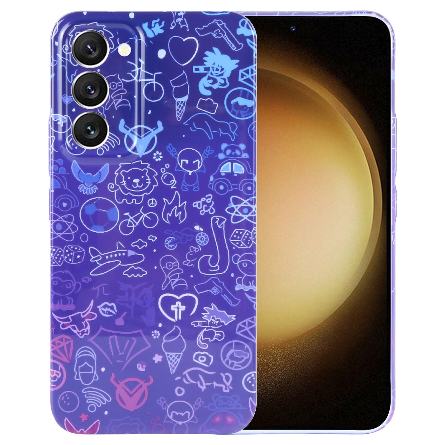 Samsung Galaxy S23+ 5G Painted Pattern PC Phone Case with Precise Hole Design