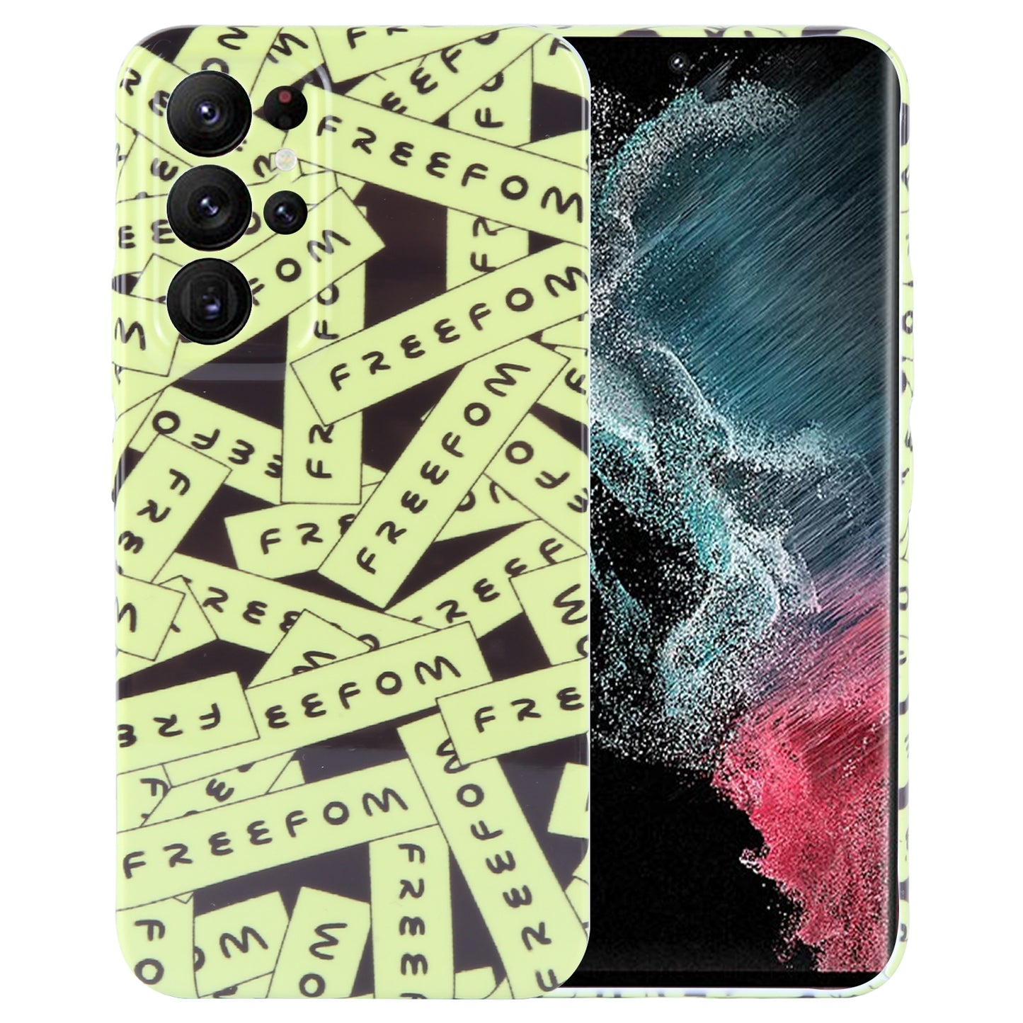 Samsung Galaxy S22 Ultra 5G Painted Pattern PC Phone Case with Precise Hole Design