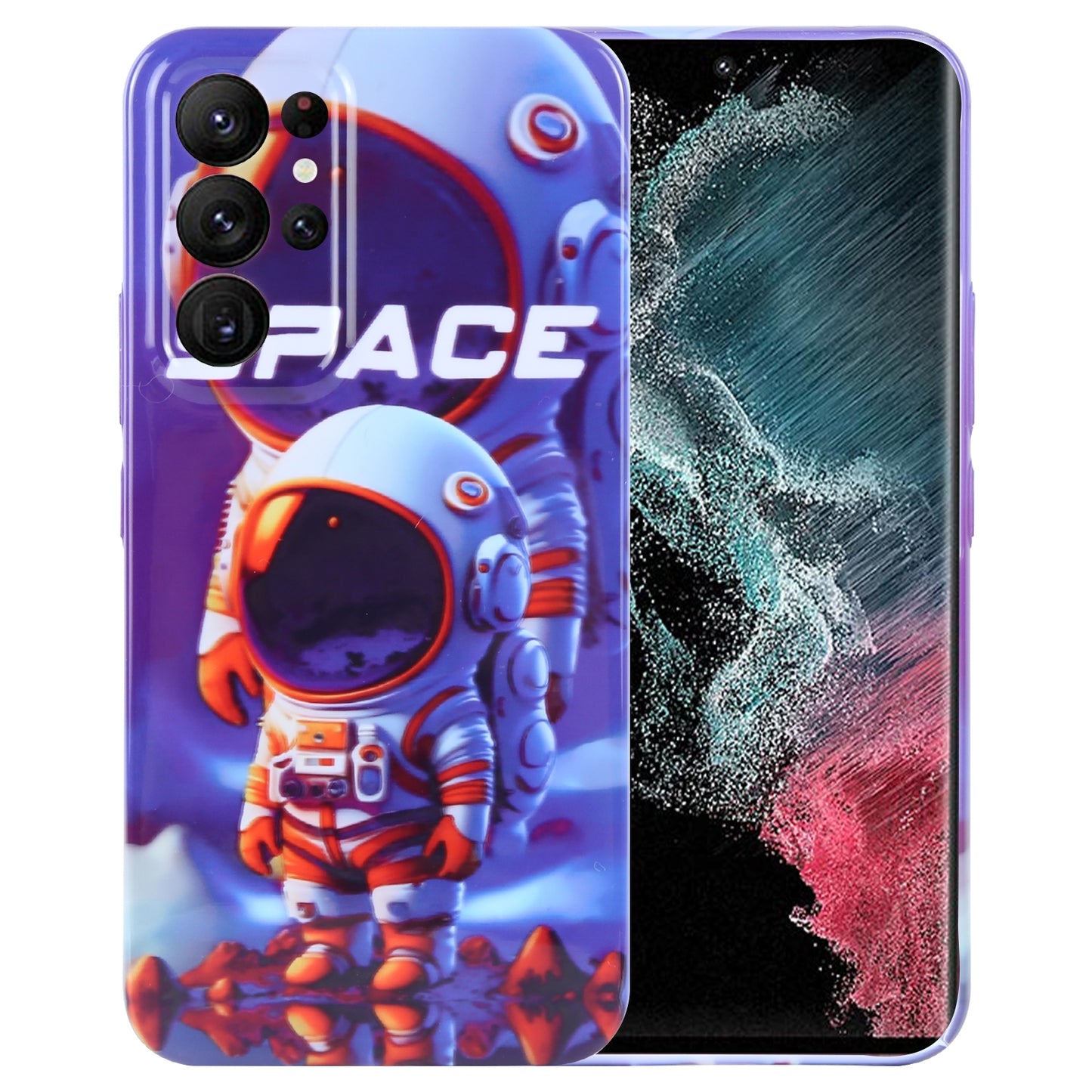 Samsung Galaxy S22 Ultra 5G Painted Pattern PC Phone Case with Precise Hole Design