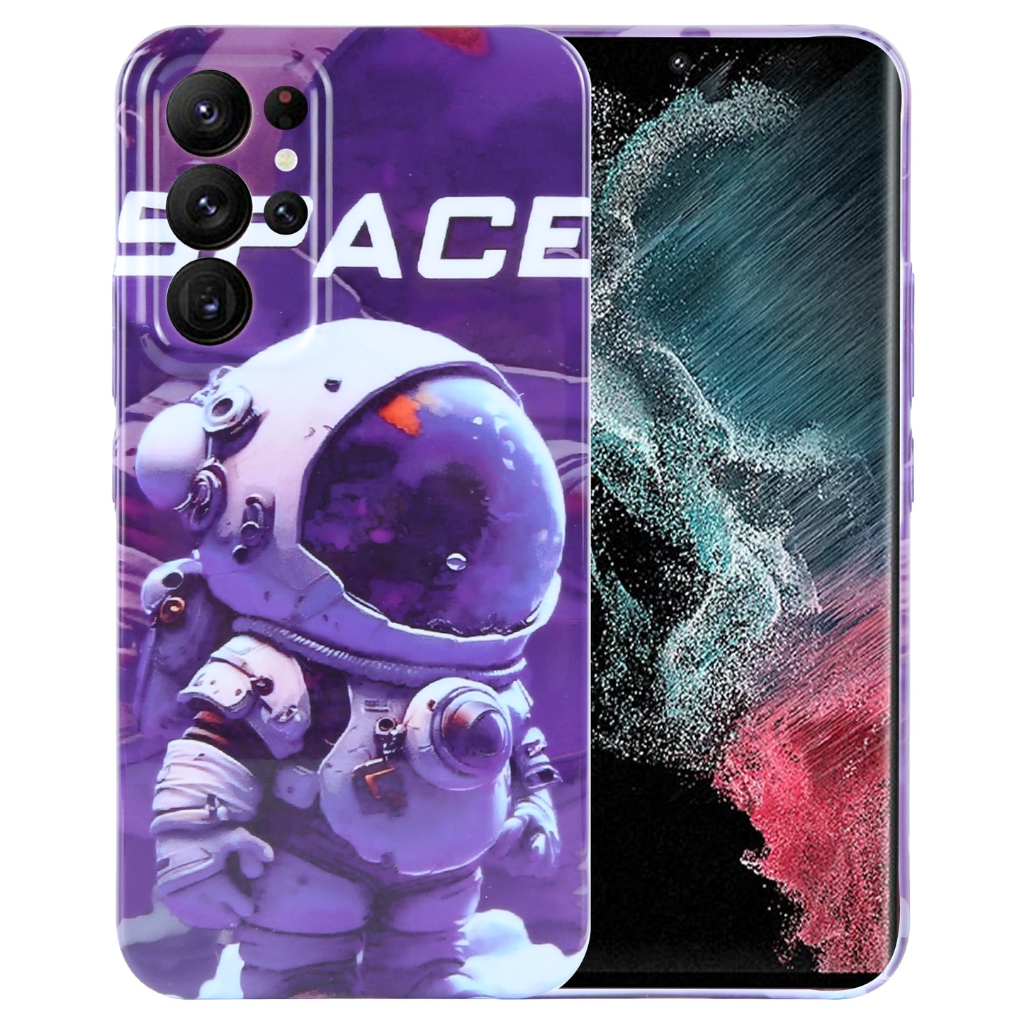 Samsung Galaxy S22 Ultra 5G Painted Pattern PC Phone Case with Precise Hole Design