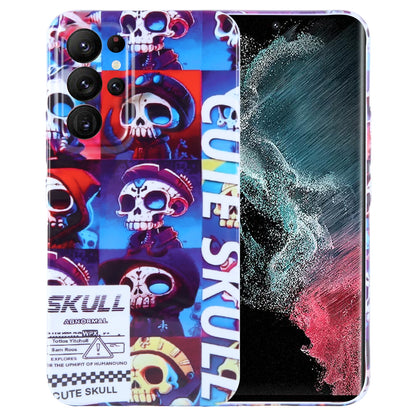 Samsung Galaxy S22 Ultra 5G Painted Pattern PC Phone Case with Precise Hole Design