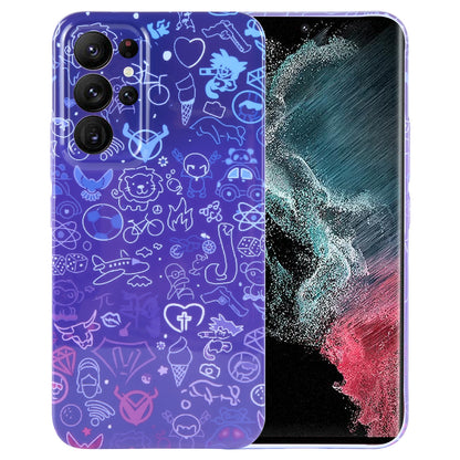 Samsung Galaxy S22 Ultra 5G Painted Pattern PC Phone Case with Precise Hole Design