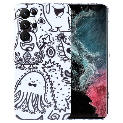 Samsung Galaxy S22 Ultra 5G Painted Pattern PC Phone Case with Precise Hole Design