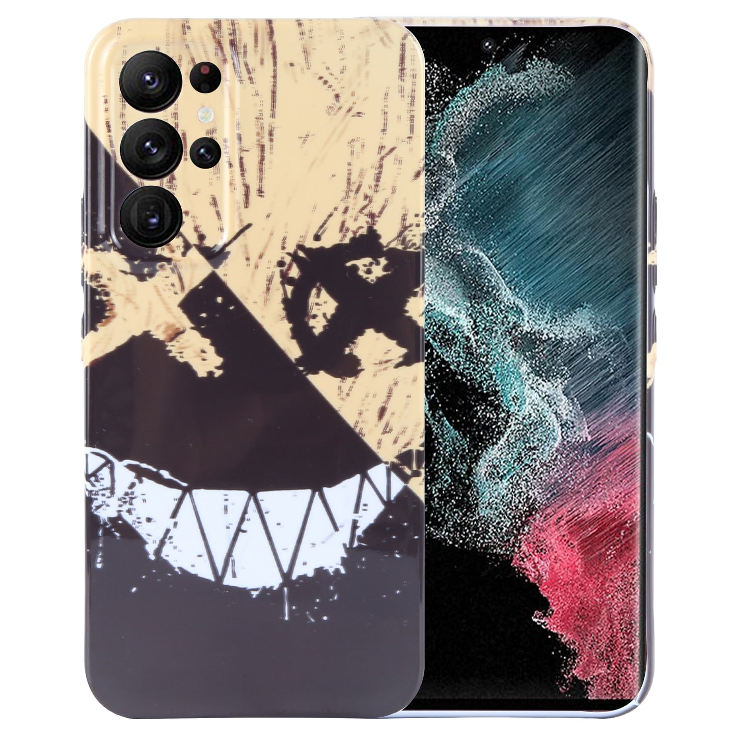 Samsung Galaxy S22 Ultra 5G Painted Pattern PC Phone Case with Precise Hole Design