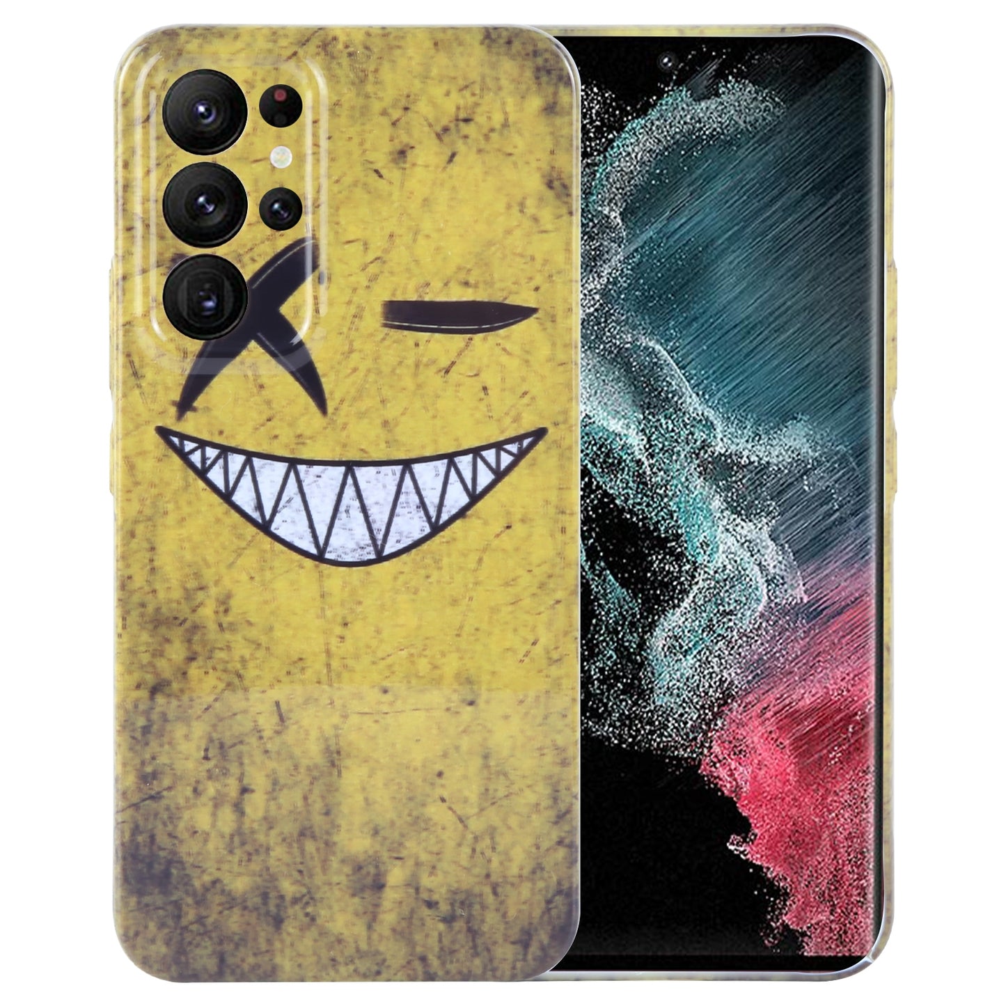 Samsung Galaxy S22 Ultra 5G Painted Pattern PC Phone Case with Precise Hole Design