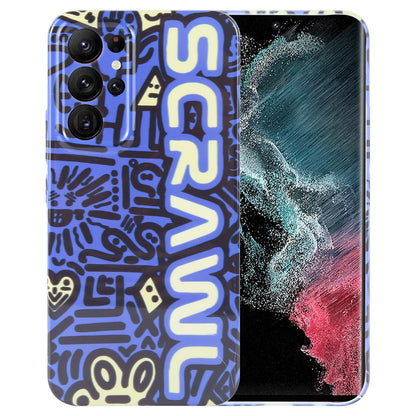 Samsung Galaxy S22 Ultra 5G Painted Pattern PC Phone Case with Precise Hole Design