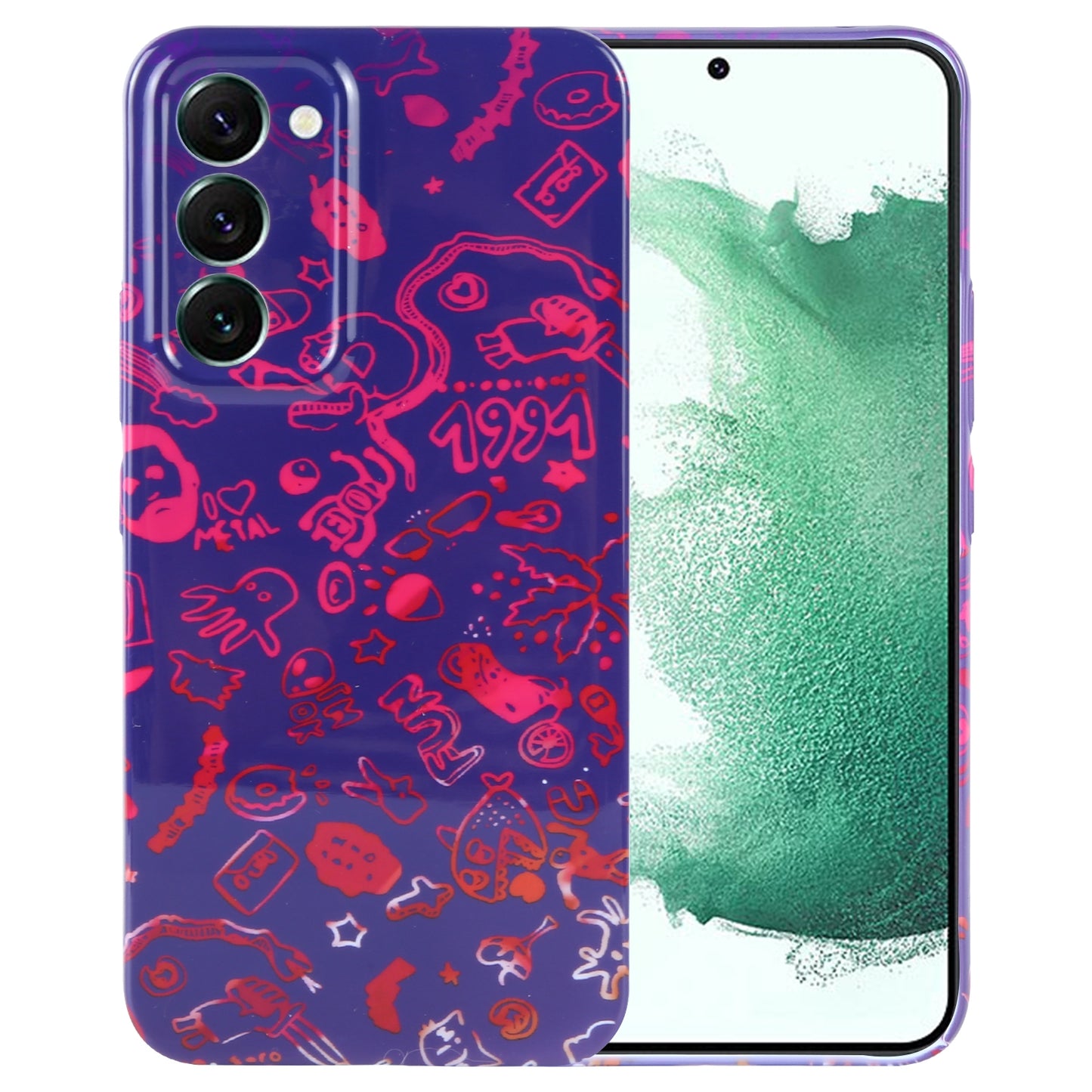 Samsung Galaxy S22+ 5G Painted Pattern PC Phone Case with Precise Hole Design