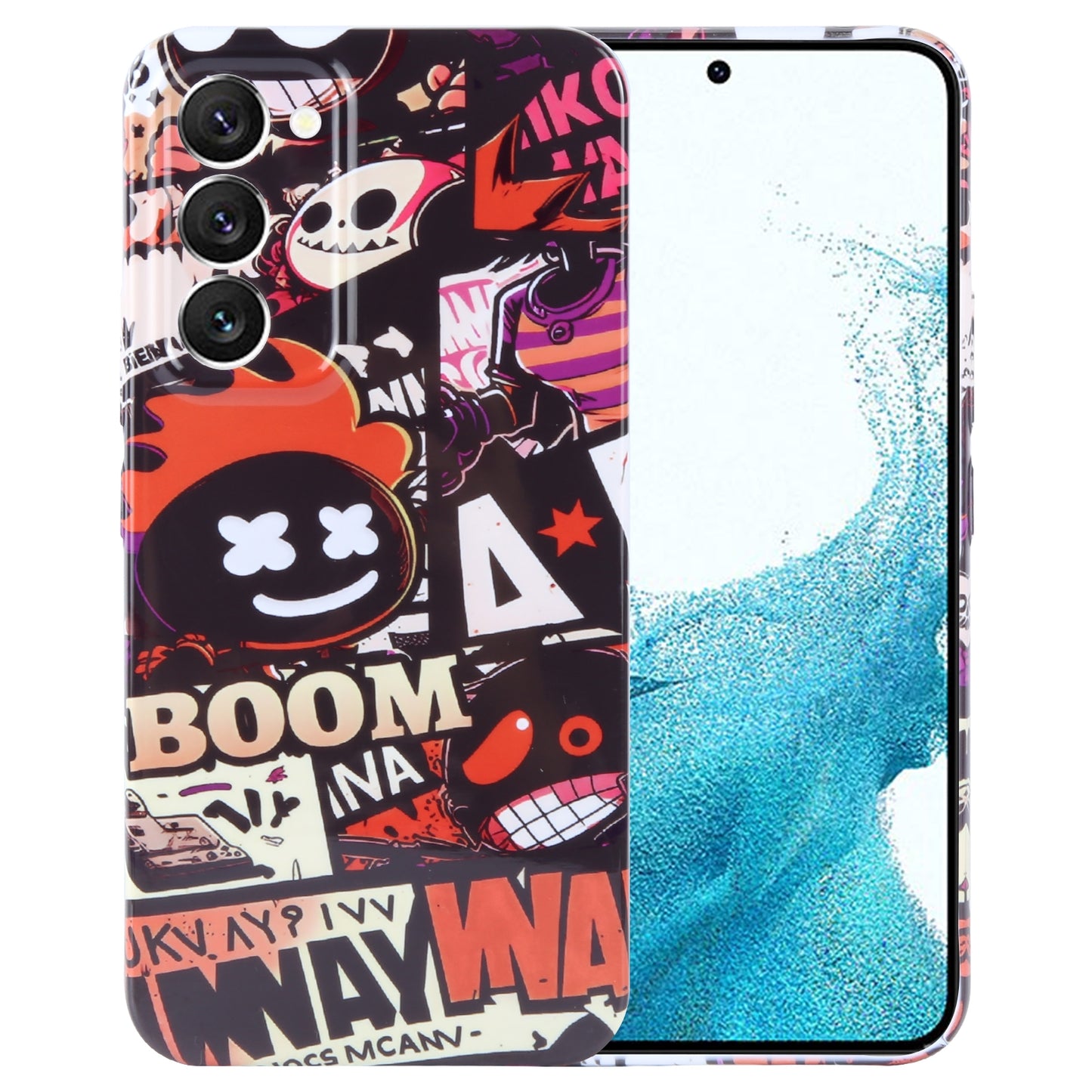 Samsung Galaxy S22 5G Painted Pattern PC Phone Case with Precise Hole Design