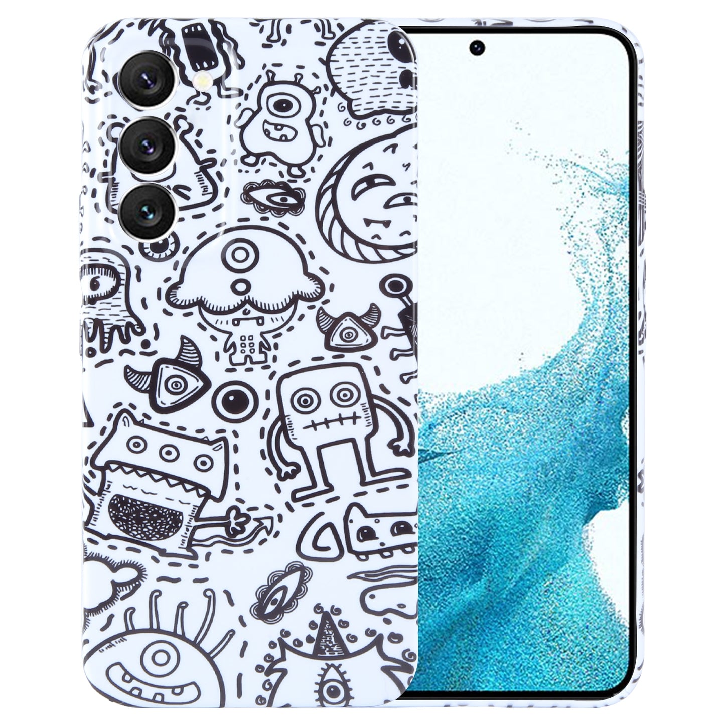 Samsung Galaxy S22 5G Painted Pattern PC Phone Case with Precise Hole Design