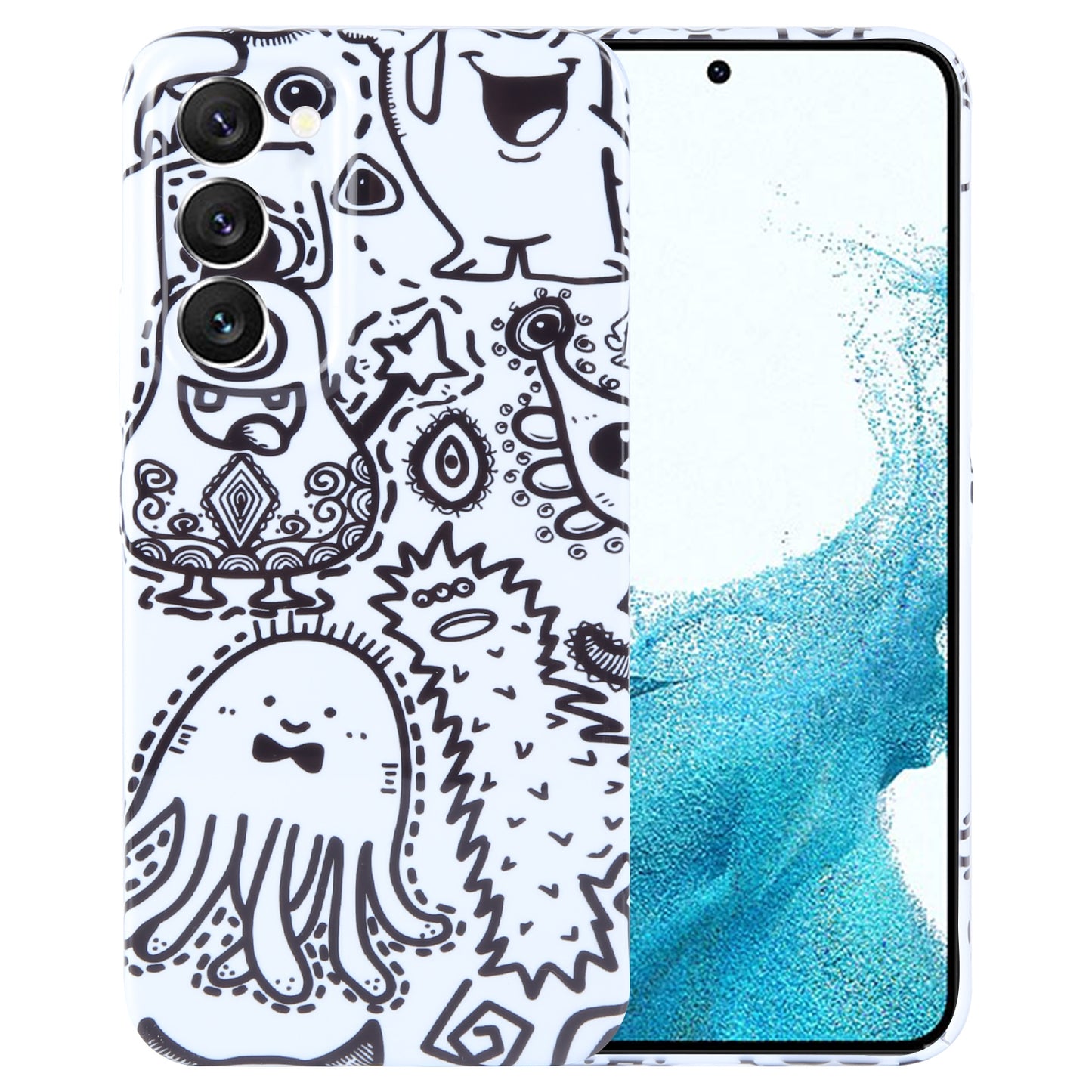 Samsung Galaxy S22 5G Painted Pattern PC Phone Case with Precise Hole Design