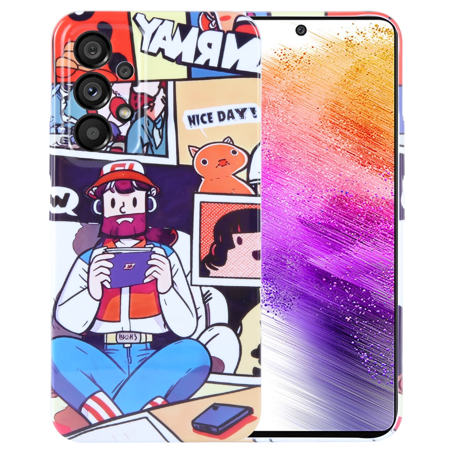 Samsung Galaxy A73 5G Painted Pattern PC Phone Case with Precise Hole Design