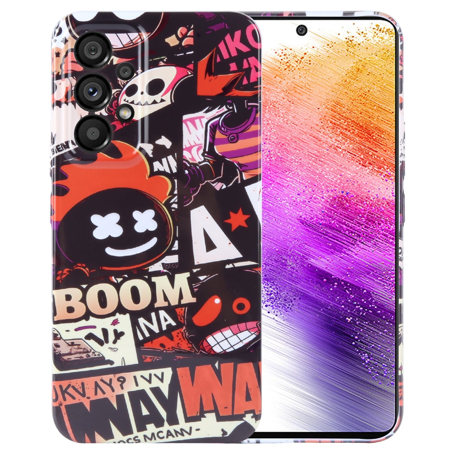 Samsung Galaxy A73 5G Painted Pattern PC Phone Case with Precise Hole Design