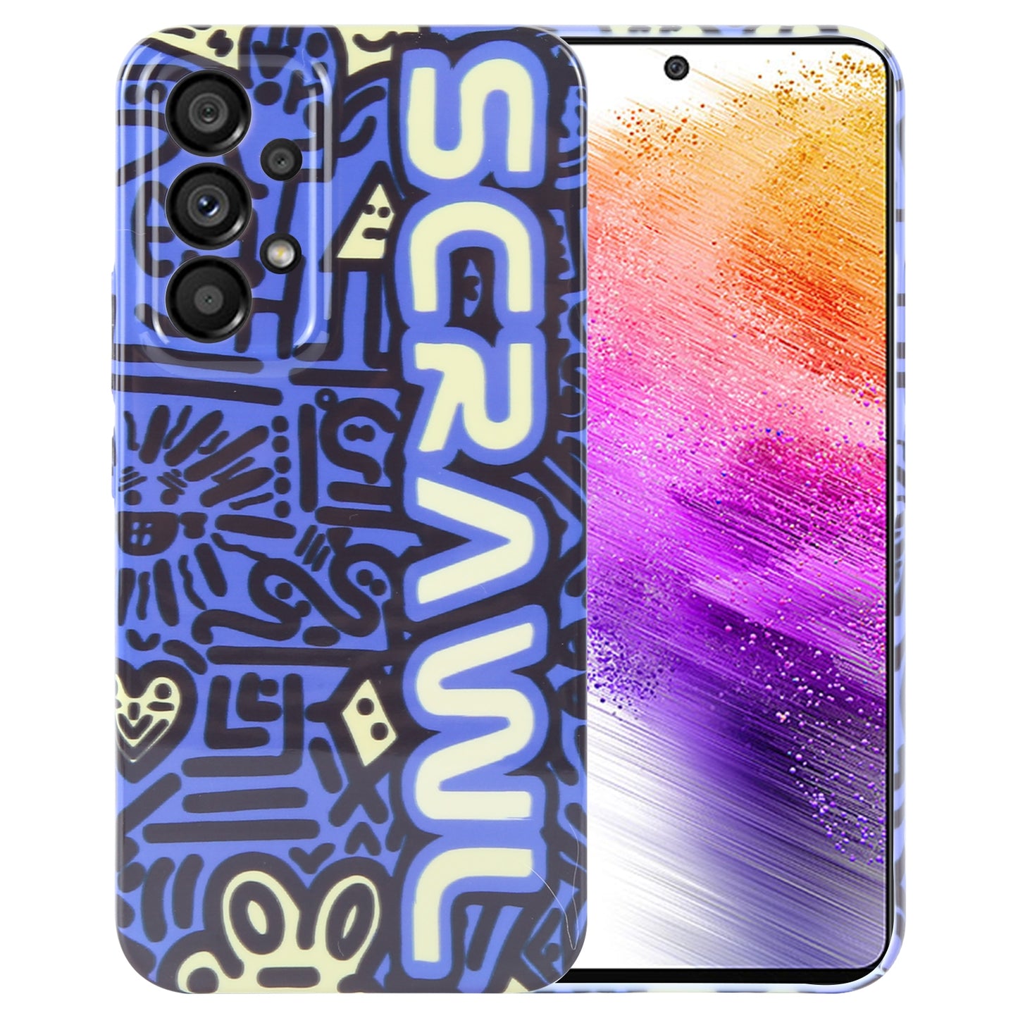 Samsung Galaxy A73 5G Painted Pattern PC Phone Case with Precise Hole Design