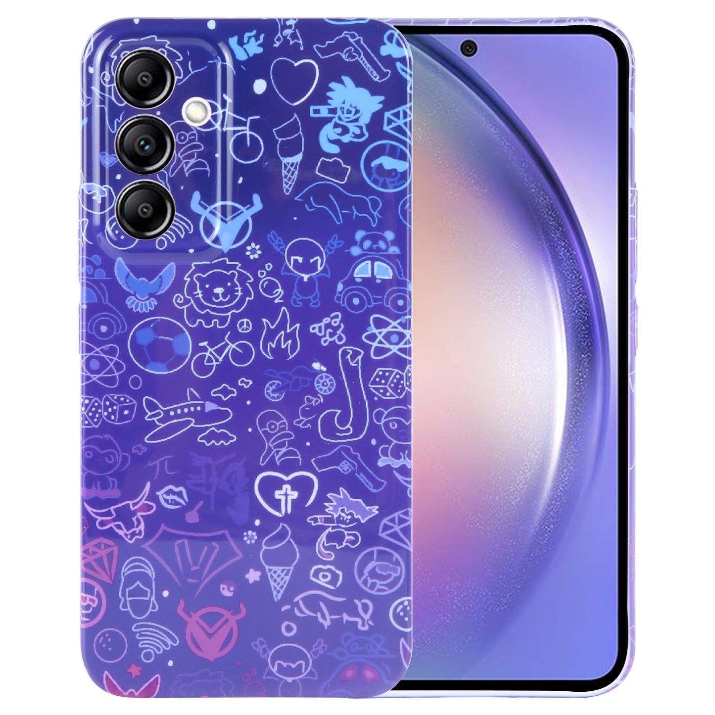 Samsung Galaxy A54 5G Painted Pattern PC Phone Case with Precise Hole Design