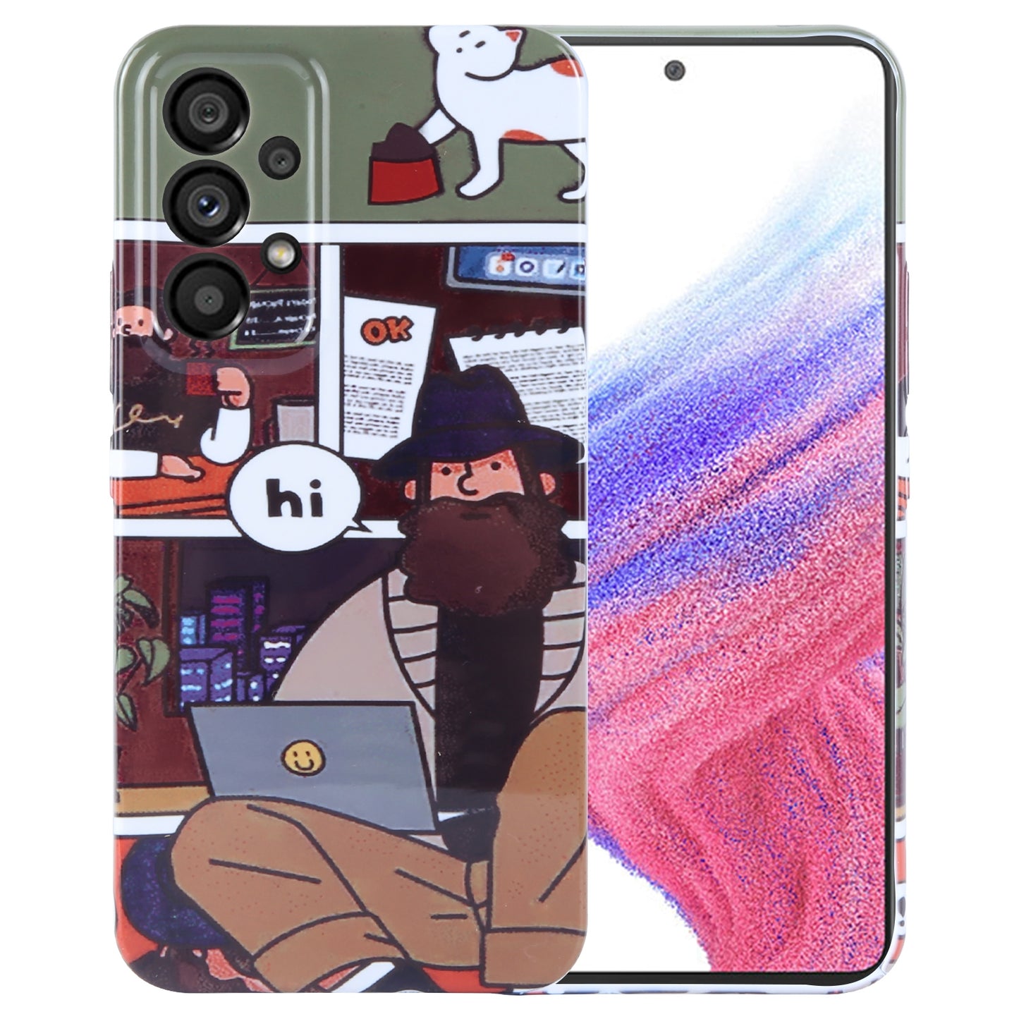 Samsung Galaxy A53 5G Painted Pattern PC Phone Case with Precise Hole Design