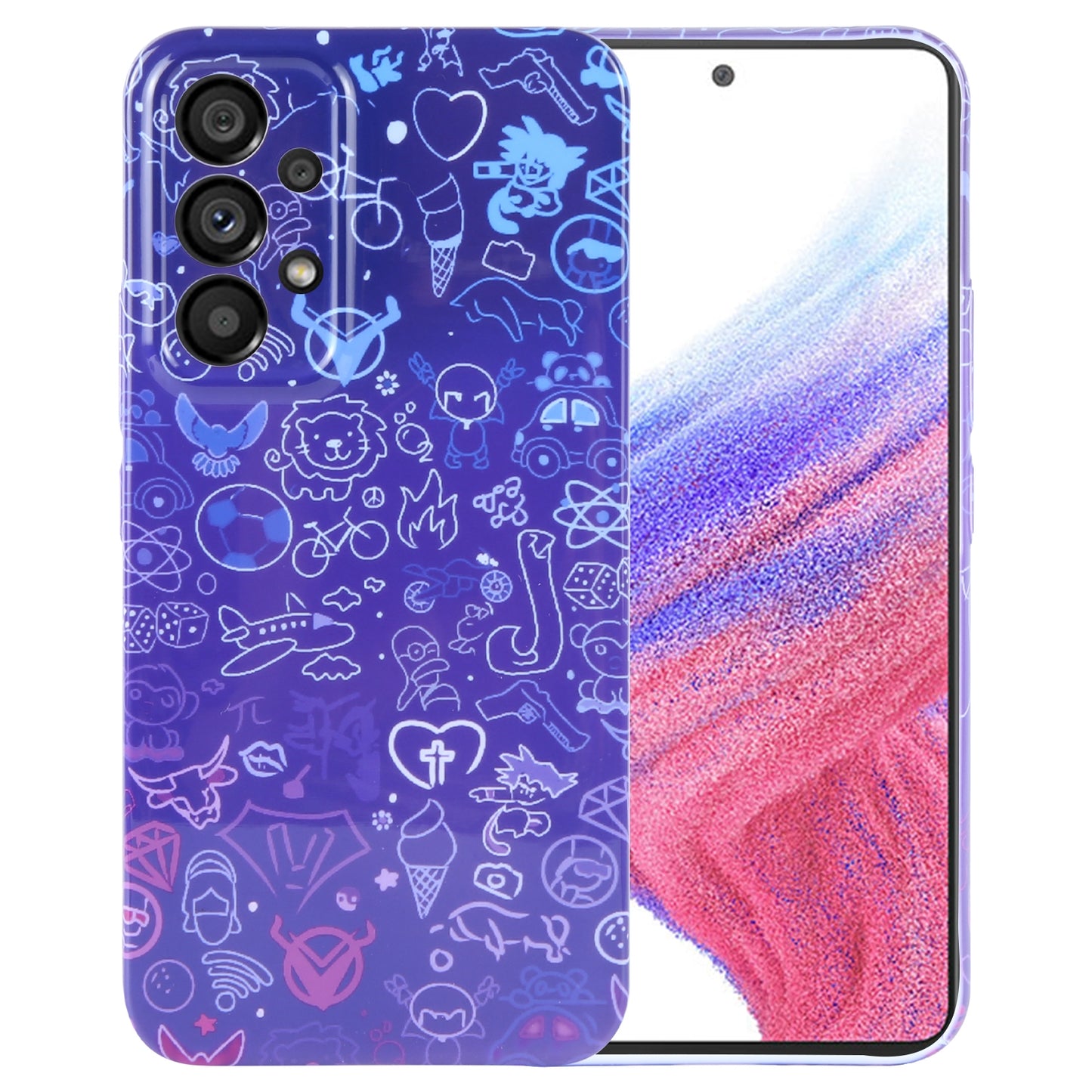 Samsung Galaxy A53 5G Painted Pattern PC Phone Case with Precise Hole Design