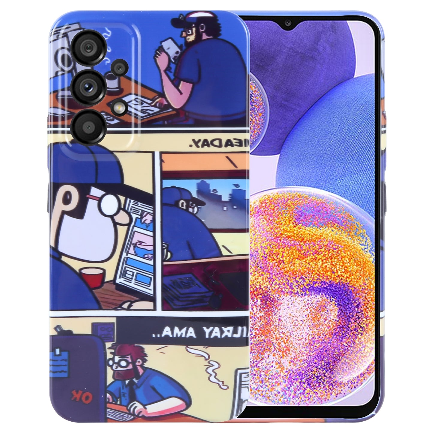 Samsung Galaxy A23 Painted Pattern PC Phone Case with Precise Hole Design