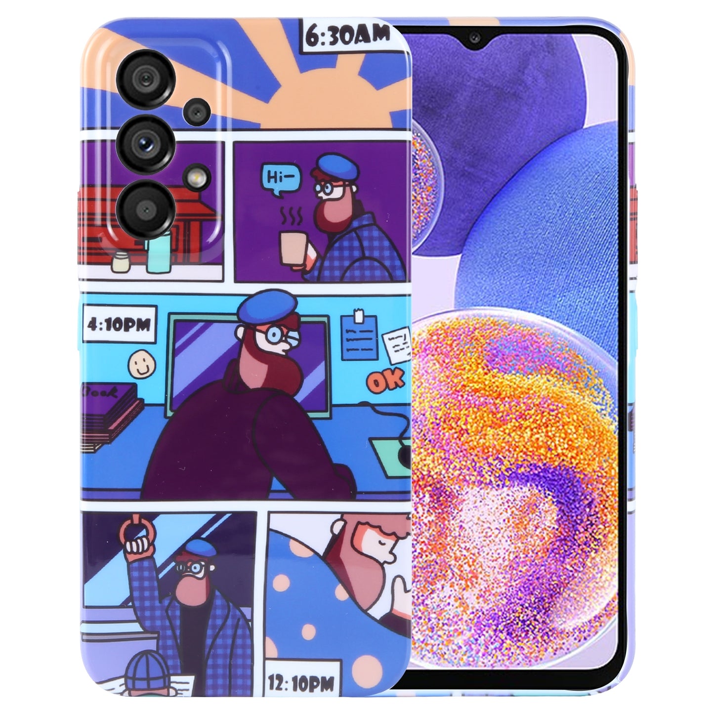 Samsung Galaxy A23 Painted Pattern PC Phone Case with Precise Hole Design