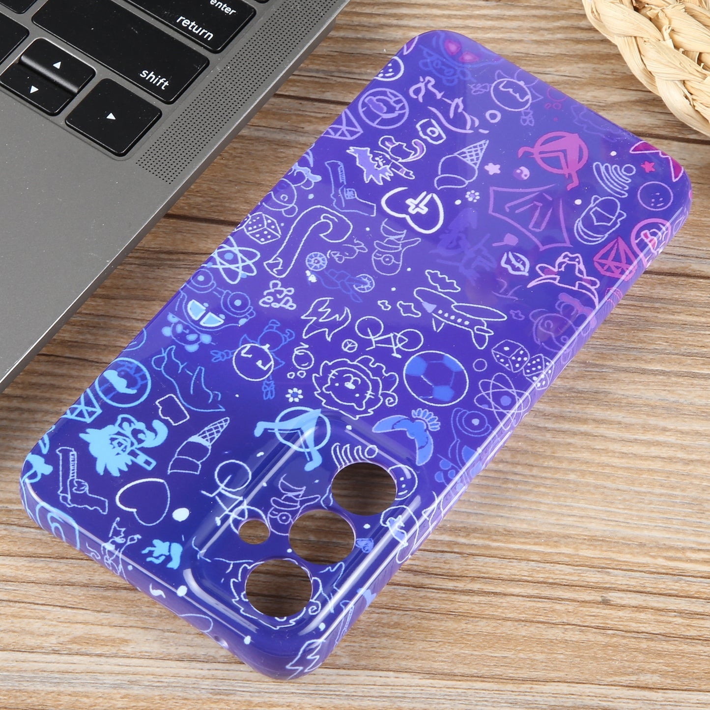 Samsung Galaxy A23 Painted Pattern PC Phone Case with Precise Hole Design