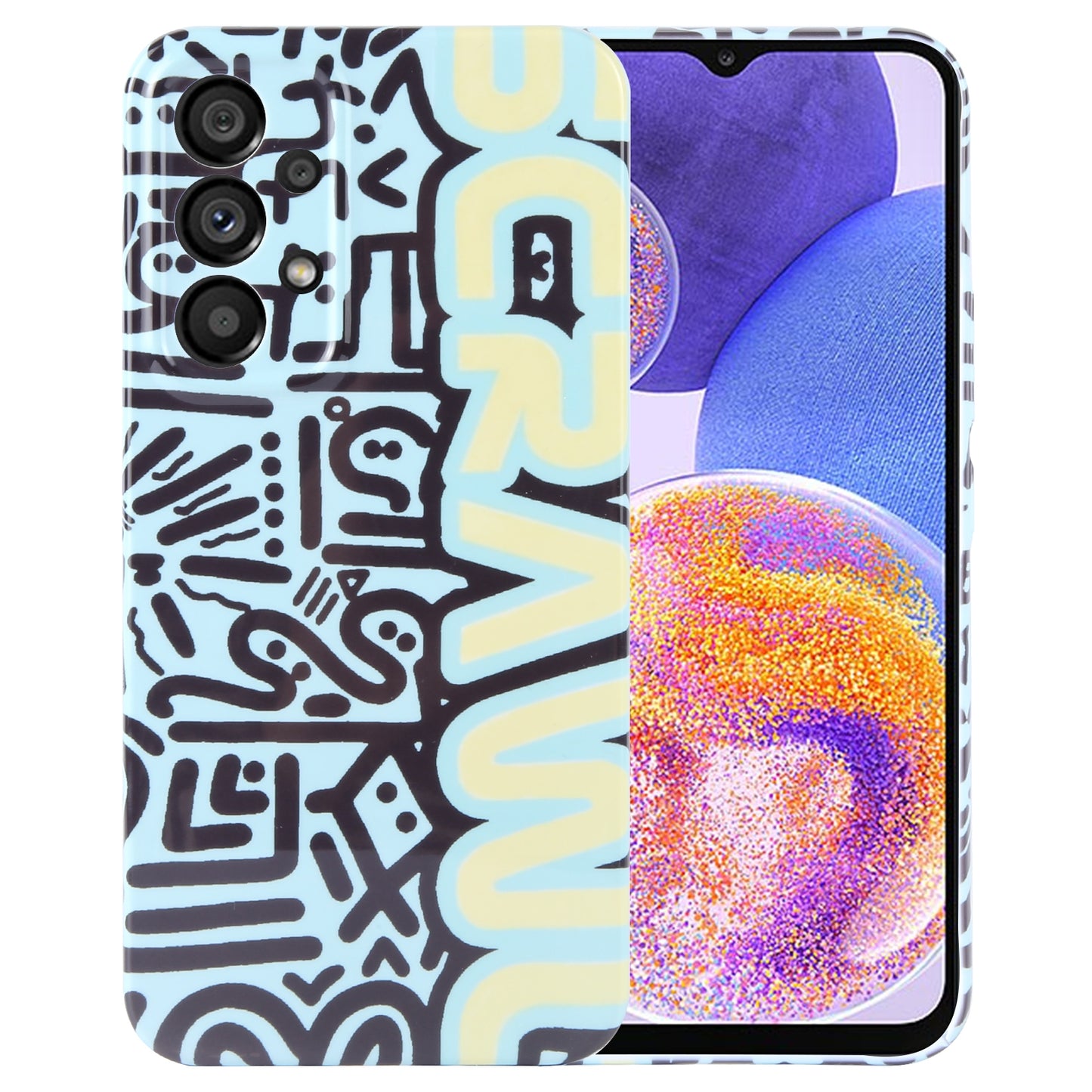 Samsung Galaxy A23 Painted Pattern PC Phone Case with Precise Hole Design