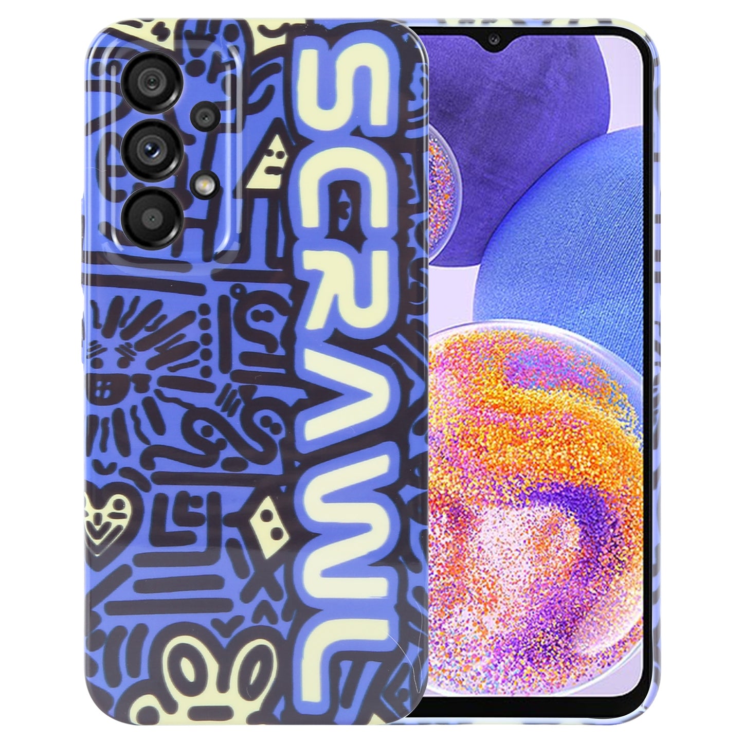 Samsung Galaxy A23 Painted Pattern PC Phone Case with Precise Hole Design