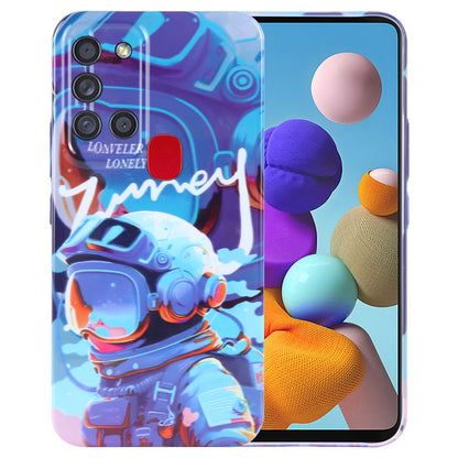 Samsung Galaxy A21s Painted Pattern PC Phone Case with Precise Hole Design