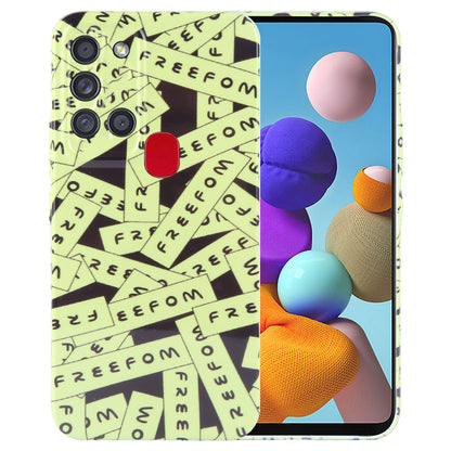 Samsung Galaxy A21s Painted Pattern PC Phone Case with Precise Hole Design