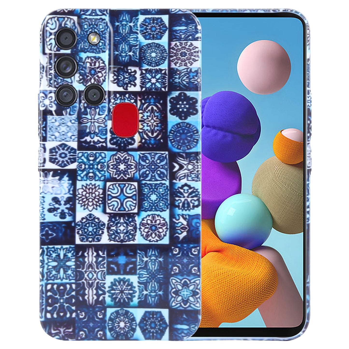 Samsung Galaxy A21s Painted Pattern PC Phone Case with Precise Hole Design