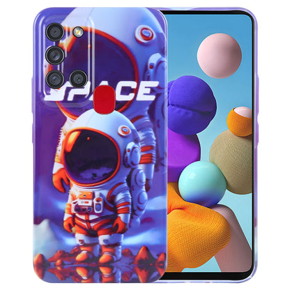 Samsung Galaxy A21s Painted Pattern PC Phone Case with Precise Hole Design
