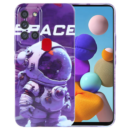 Samsung Galaxy A21s Painted Pattern PC Phone Case with Precise Hole Design