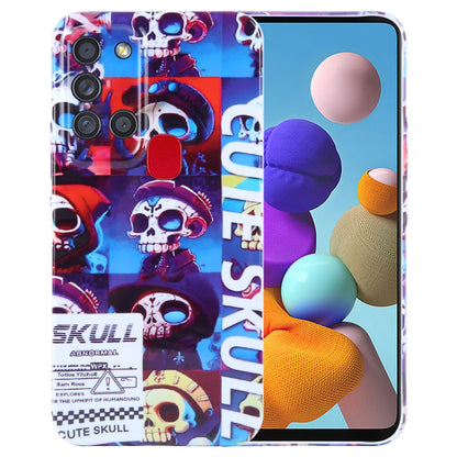 Samsung Galaxy A21s Painted Pattern PC Phone Case with Precise Hole Design
