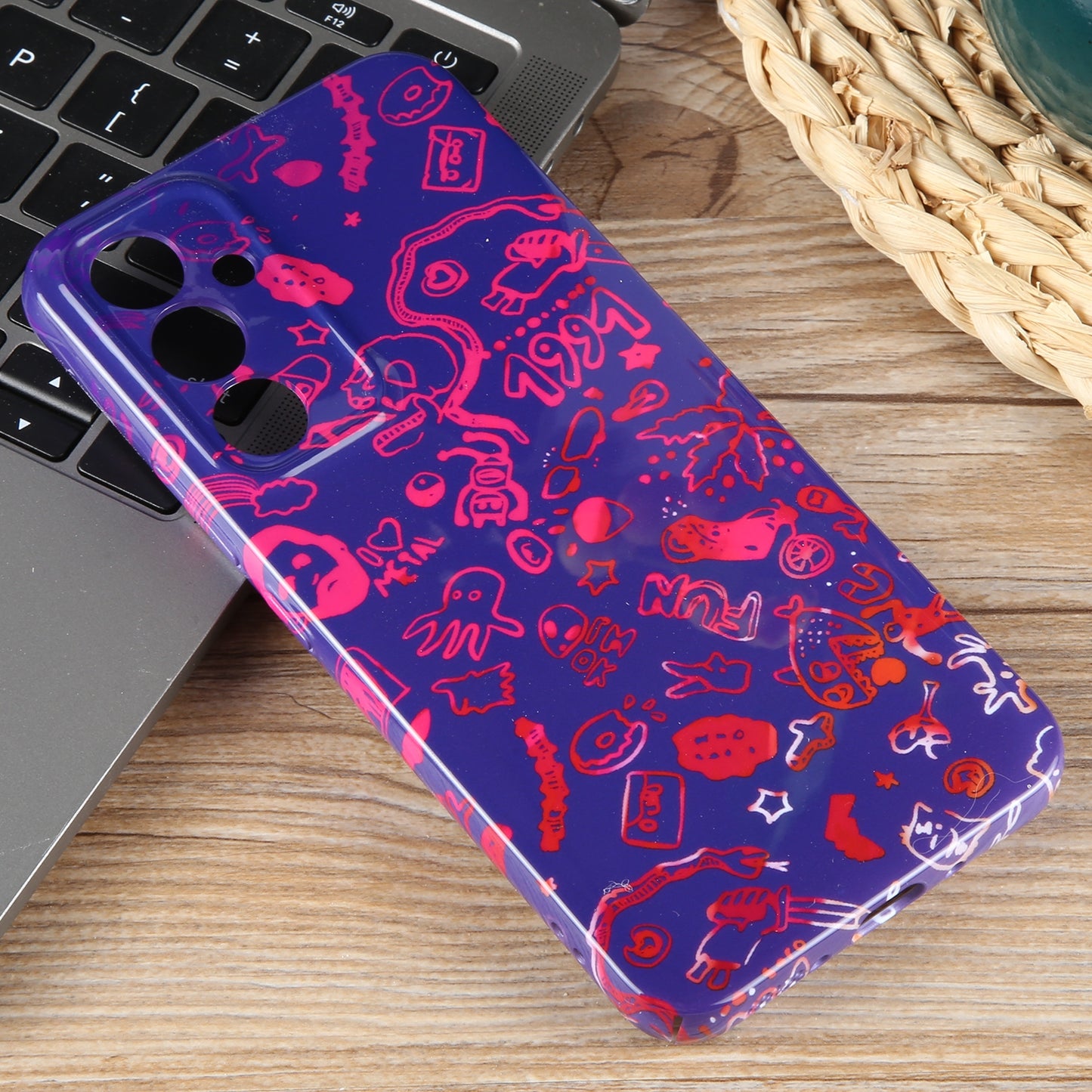 Samsung Galaxy A21s Painted Pattern PC Phone Case with Precise Hole Design