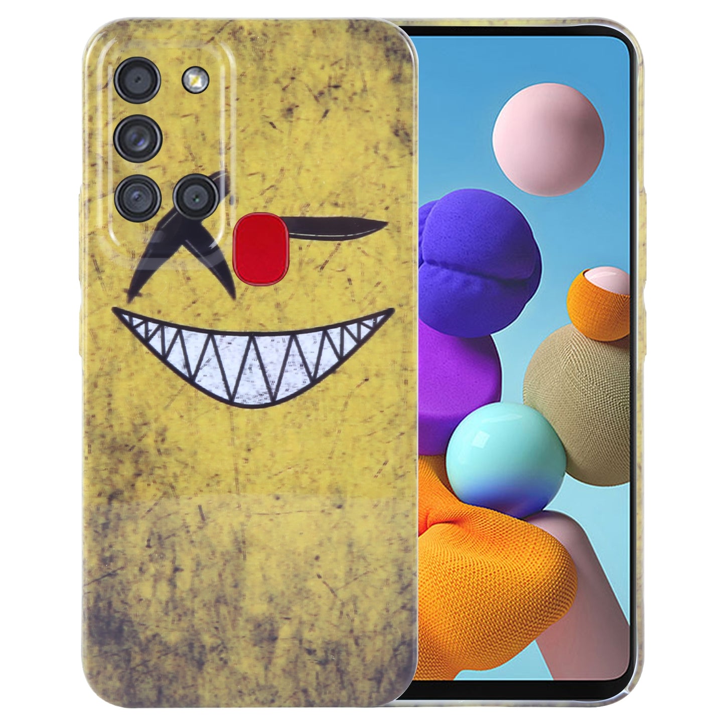 Samsung Galaxy A21s Painted Pattern PC Phone Case with Precise Hole Design