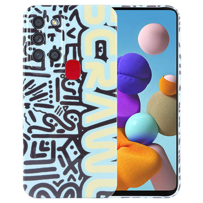 Samsung Galaxy A21s Painted Pattern PC Phone Case with Precise Hole Design