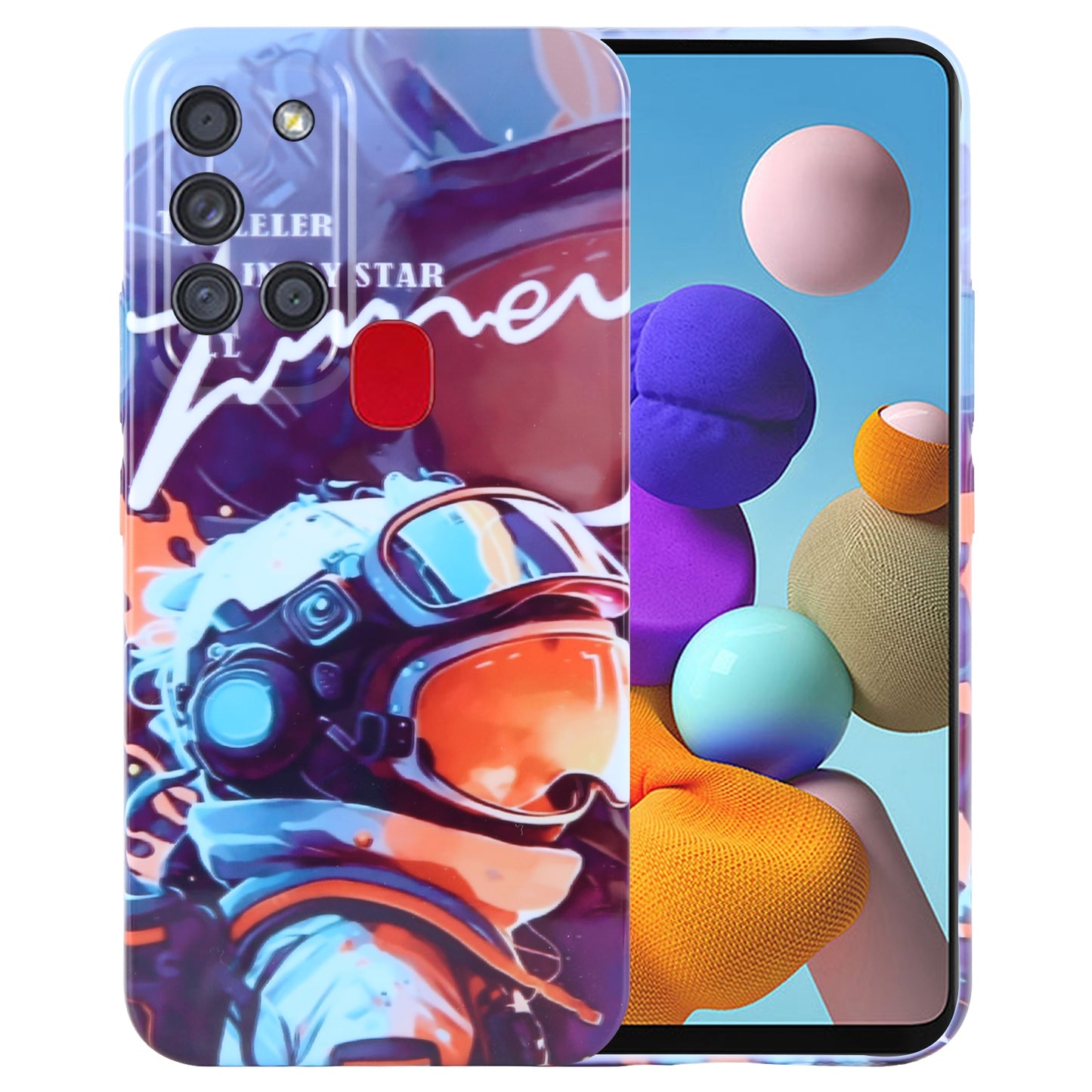 Samsung Galaxy A21s Painted Pattern PC Phone Case with Precise Hole Design