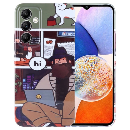 Samsung Galaxy A14 5G Painted Pattern PC Phone Case with Precise Hole Design