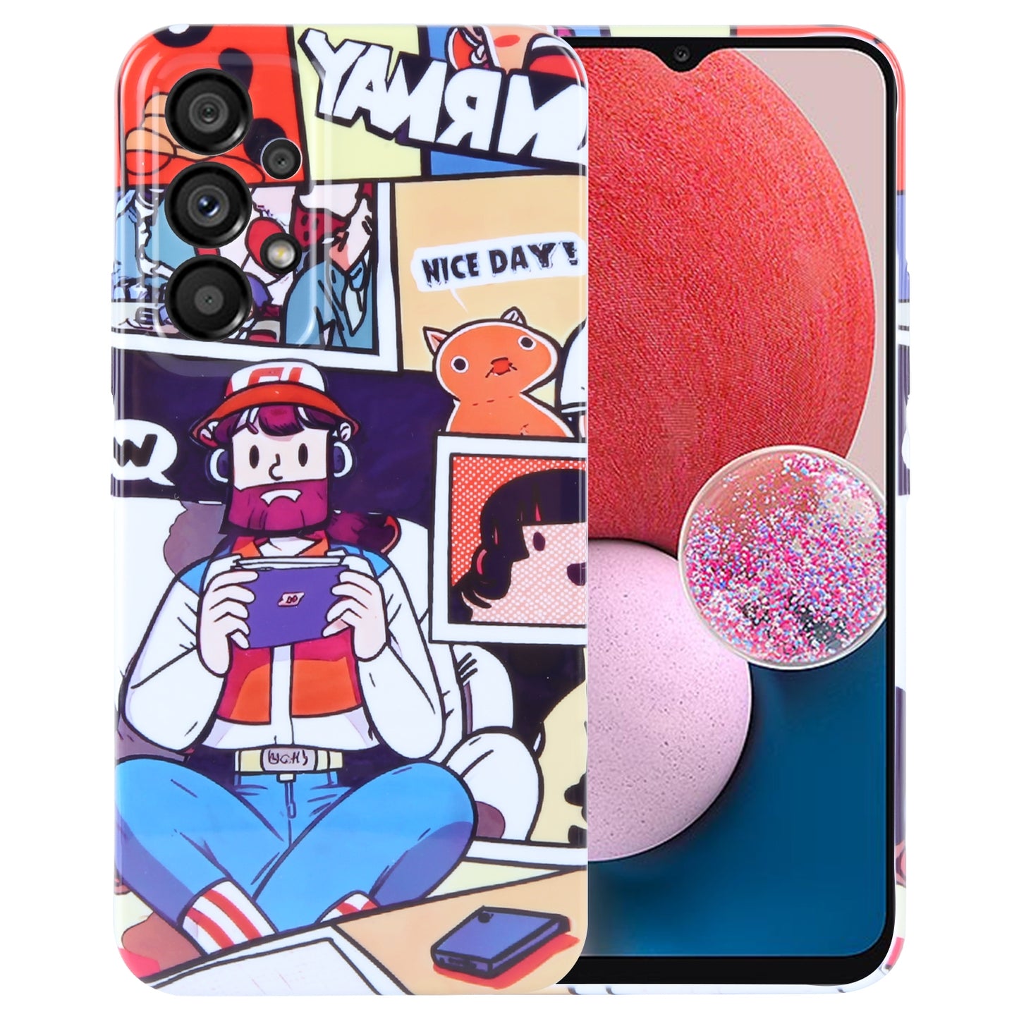 Samsung Galaxy A13 4G Painted Pattern PC Phone Case with Precise Hole Design