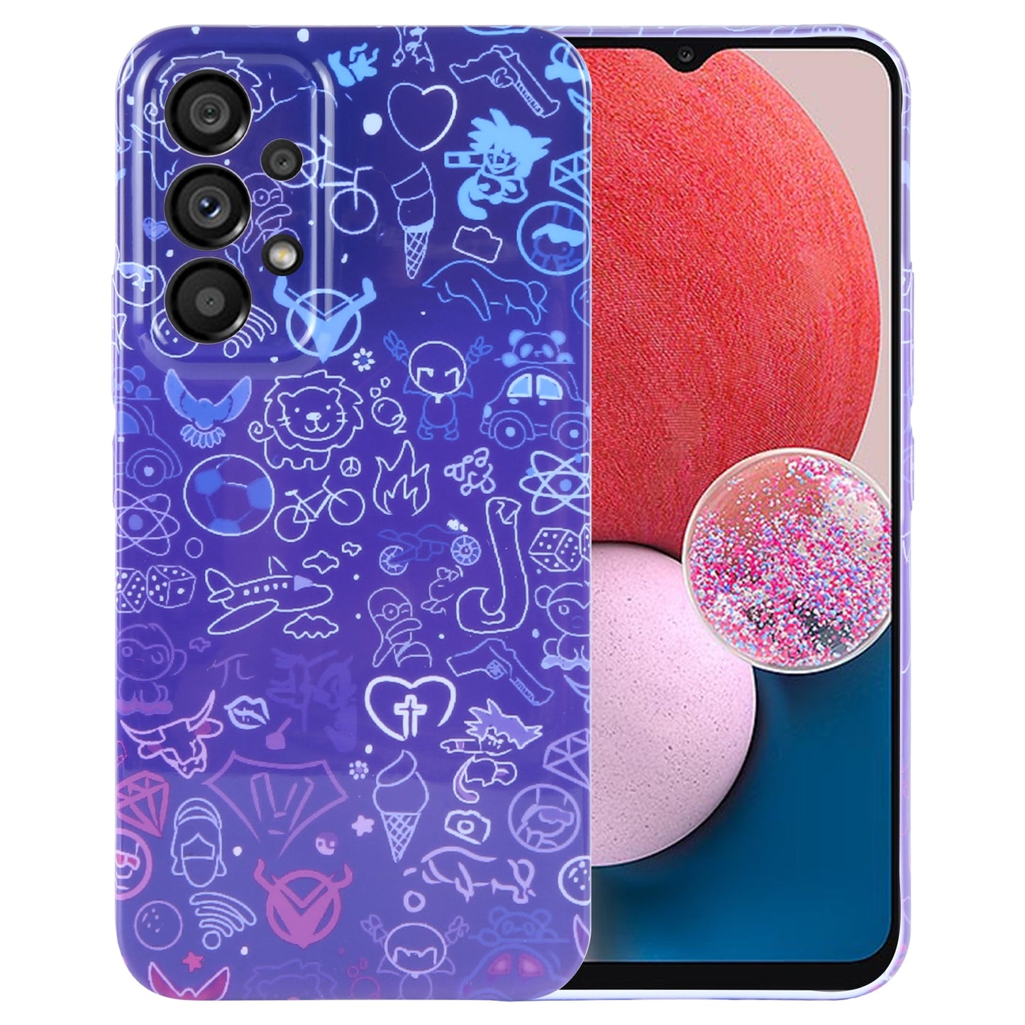 Samsung Galaxy A13 4G Painted Pattern PC Phone Case with Precise Hole Design