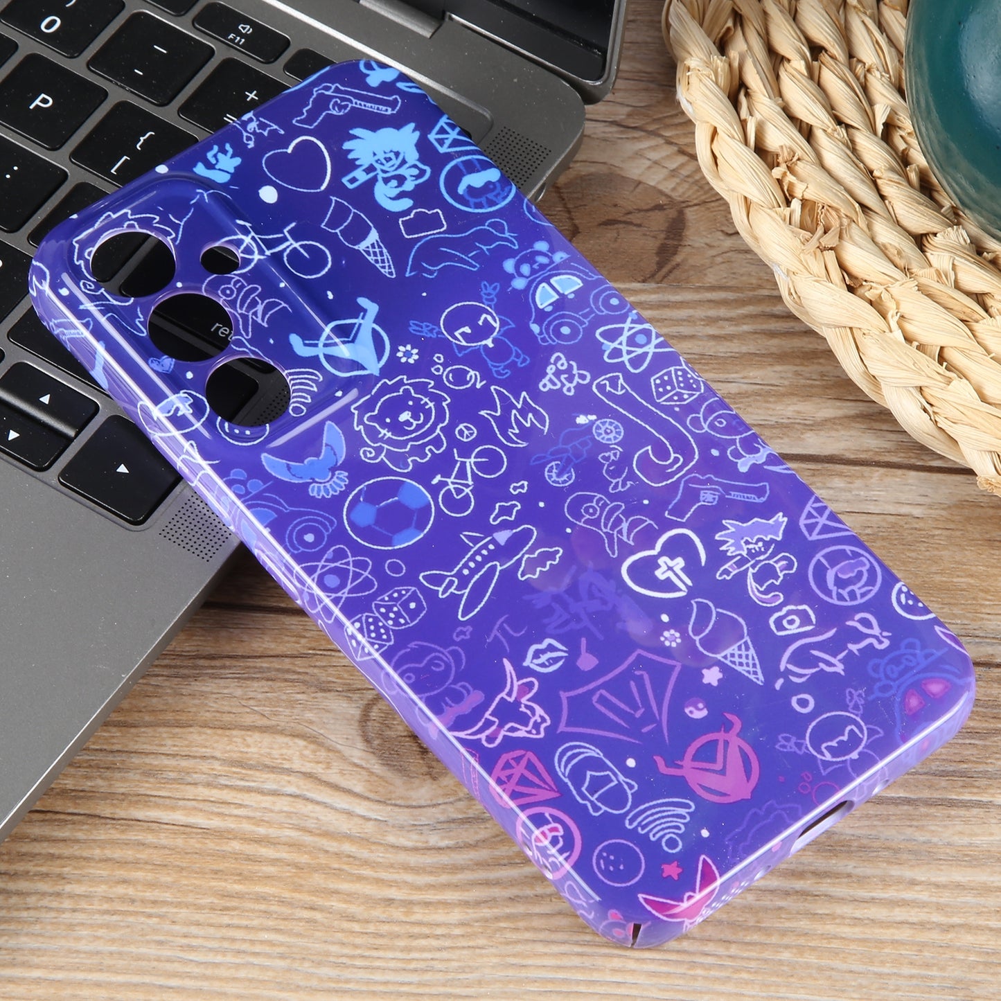 Samsung Galaxy A13 4G Painted Pattern PC Phone Case with Precise Hole Design