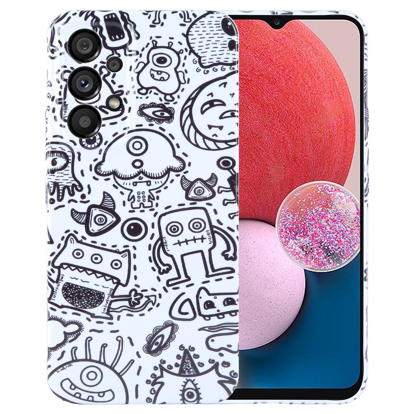 Samsung Galaxy A13 4G Painted Pattern PC Phone Case with Precise Hole Design