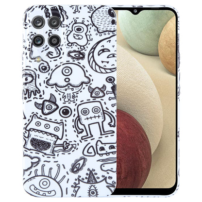 Samsung Galaxy A12 Painted Pattern PC Phone Case with Precise Hole Design