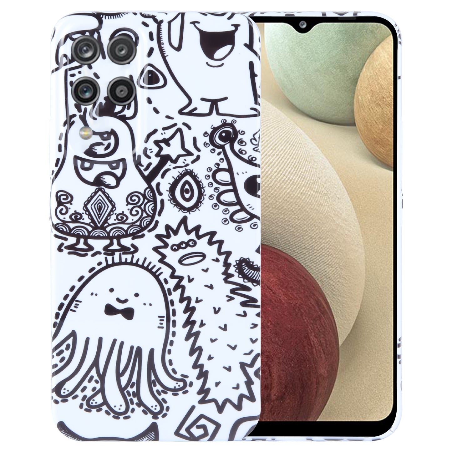 Samsung Galaxy A12 Painted Pattern PC Phone Case with Precise Hole Design