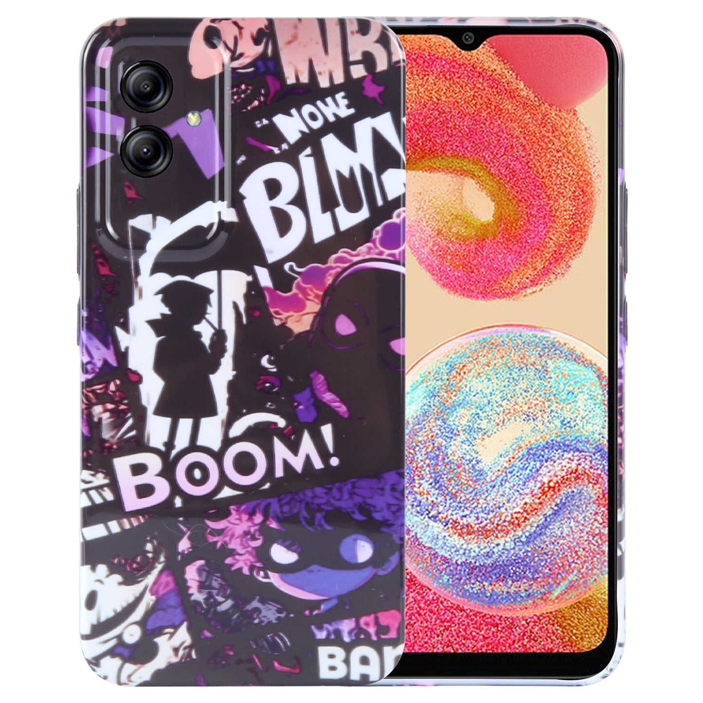 Samsung Galaxy A04e Painted Pattern PC Phone Case with Precise Hole Design