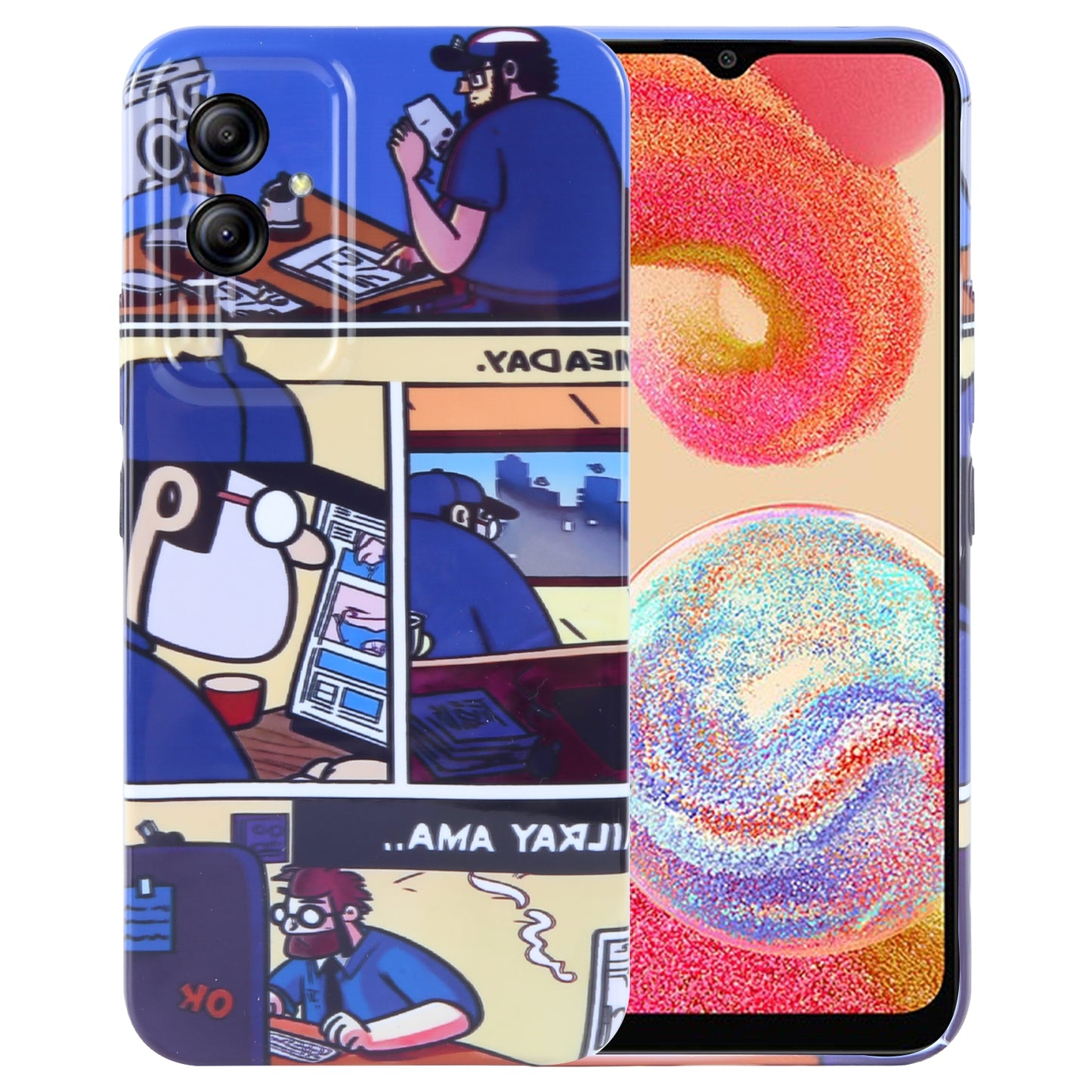 Samsung Galaxy A04e Painted Pattern PC Phone Case with Precise Hole Design