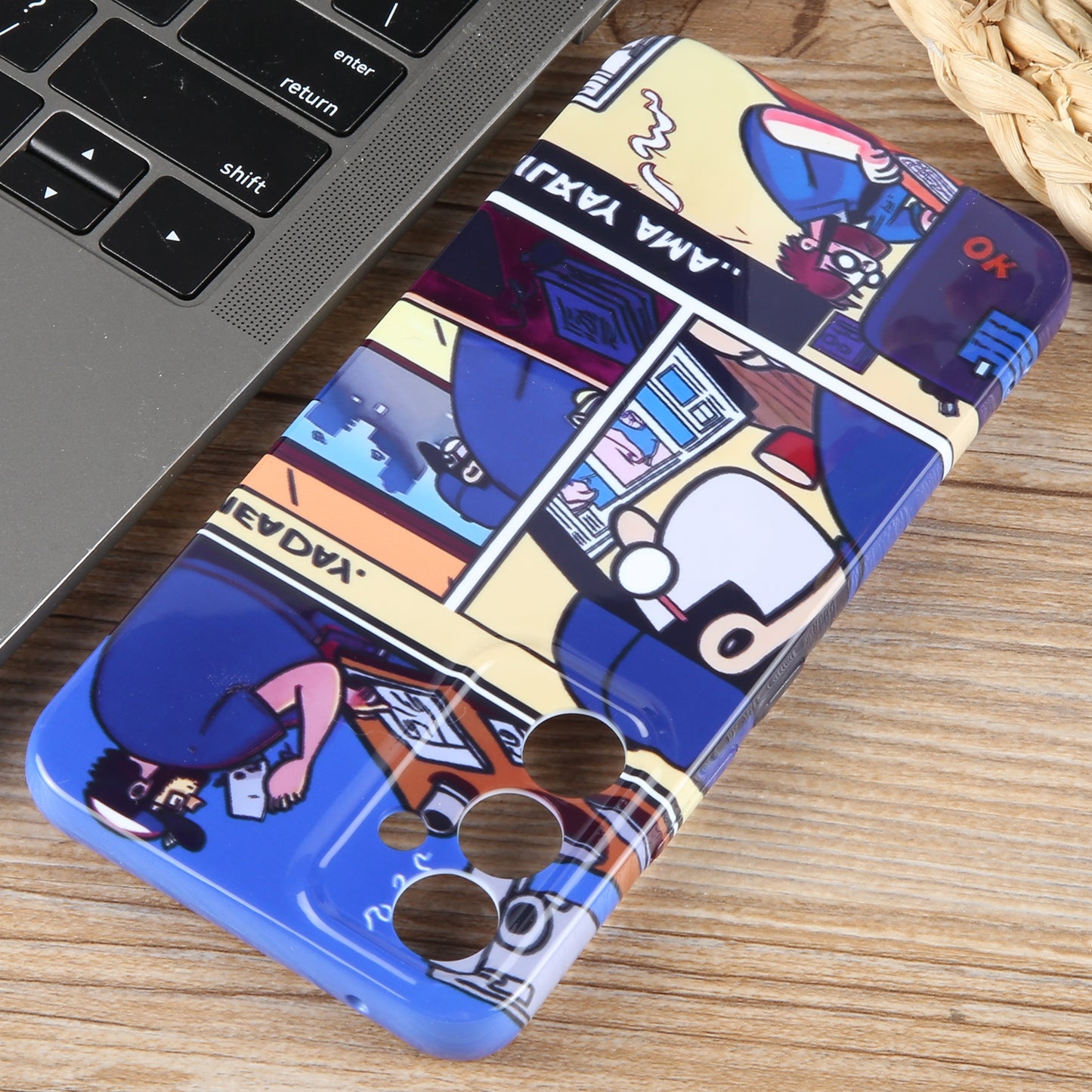 Samsung Galaxy A04e Painted Pattern PC Phone Case with Precise Hole Design