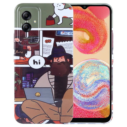Samsung Galaxy A04e Painted Pattern PC Phone Case with Precise Hole Design