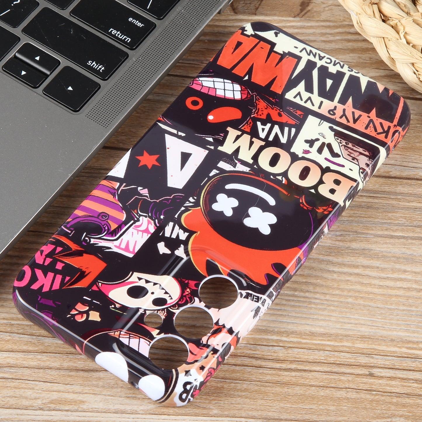 Samsung Galaxy A04e Painted Pattern PC Phone Case with Precise Hole Design