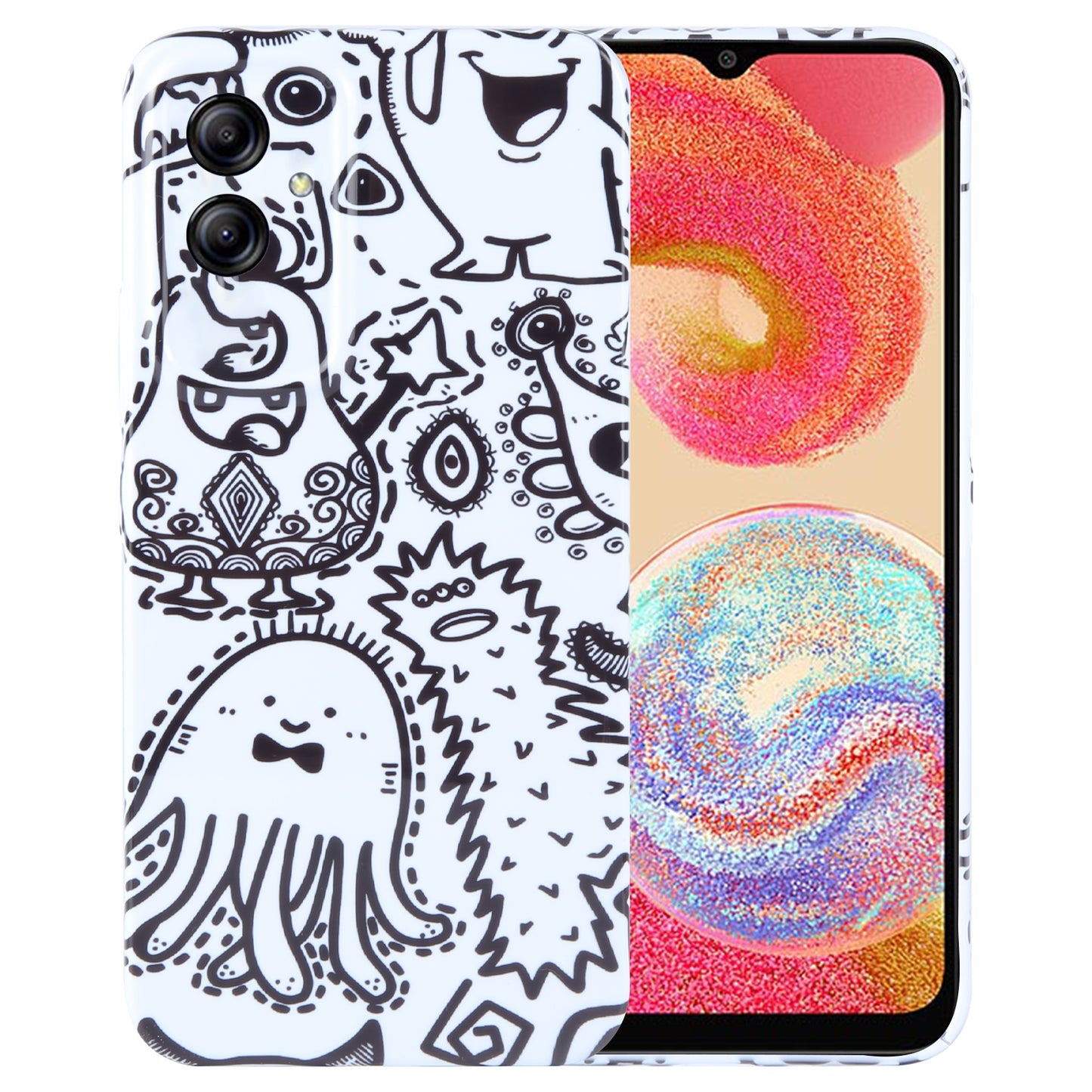 Samsung Galaxy A04e Painted Pattern PC Phone Case with Precise Hole Design